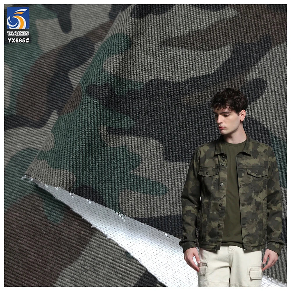 YX685 Heavyweight 360gsm 100% Cotton Twill Camouflage Fabric 7*7 Reactive Printing Fabric Custom Camouflage Fabric MegaBDM