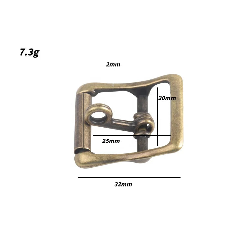 Factory Wholesale 20mm Metal Garment Belt Buckle Hardware Strap Belt Roller Pin Buckle
