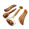 Diy Best Wholesale Facial Jade Roller Massage Yellow Tiger EyeRoller Gua Sha Set