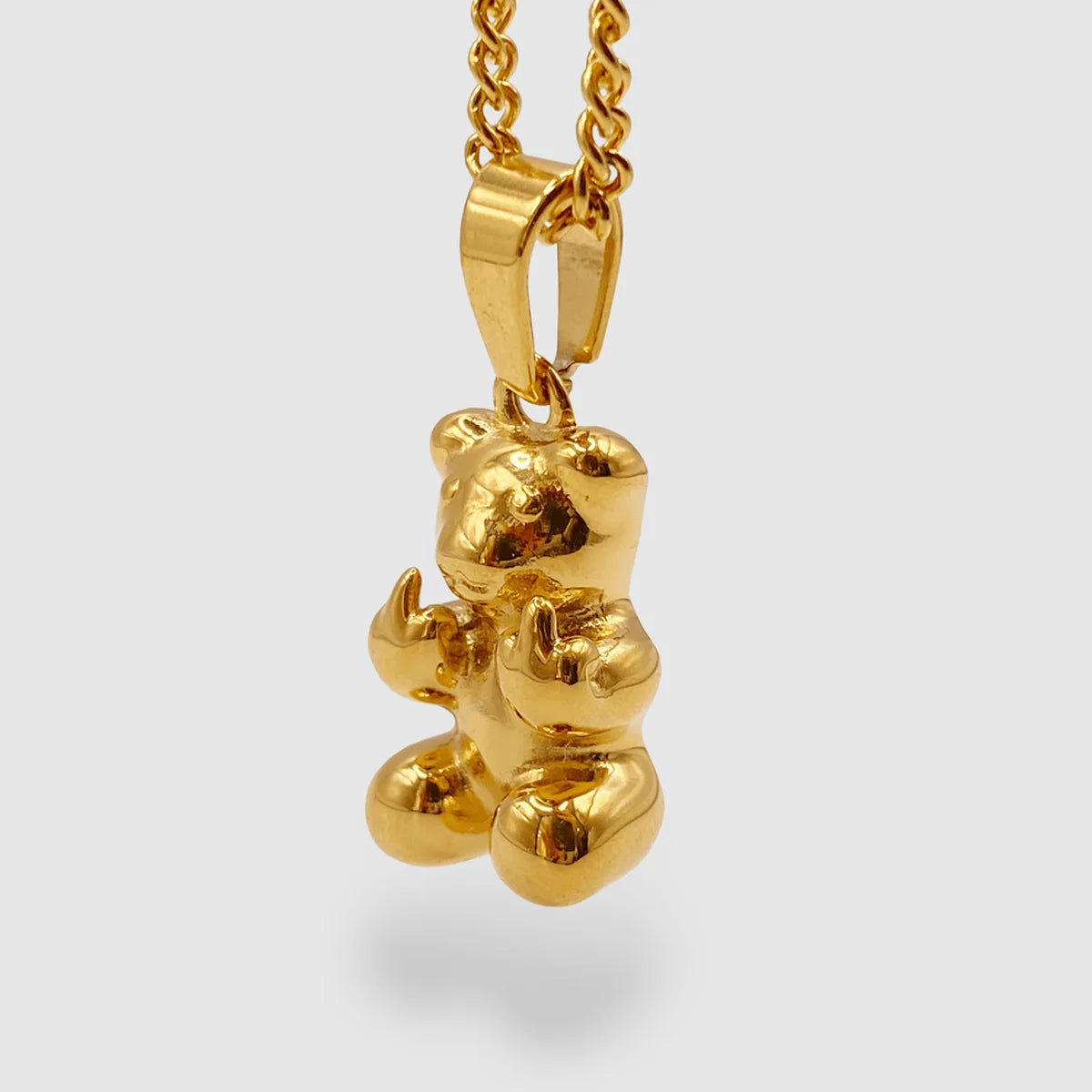 Vintage Offensive Bear Necklace Fashion Jewelry Necklace Gold Short Necklace Women Men Chain Pendant Party Gift