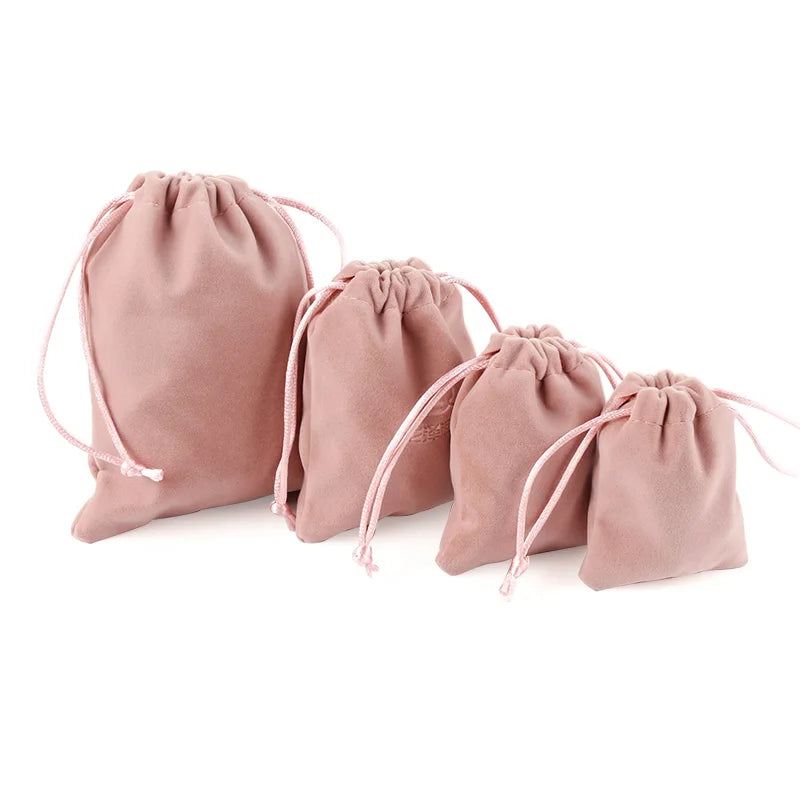 China Factory Custom Jewelry Packing Bag Velvet Pouch Bag With Wholesale Velvet Drawstring Jewelry Velvet Bag