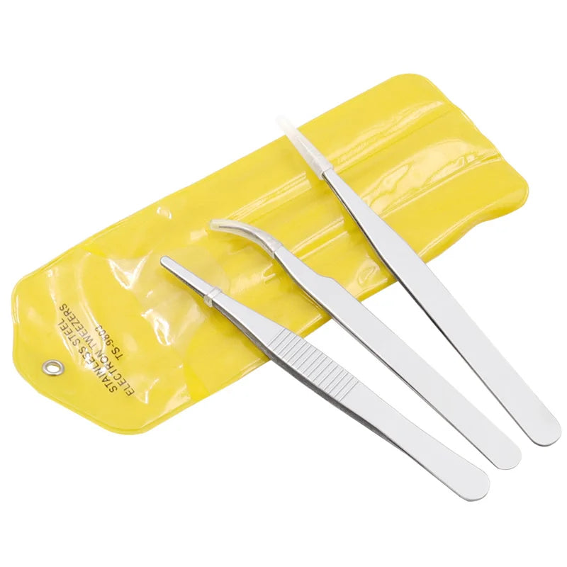 Stainless Steel Eyebrow Tweezers Eyelash Extension Beauty Makeup Tools Pinzas Cejas Precision Tweezers Maintenance Repair Tool