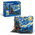 Ideas Creative Micro Block Building Set 3D Painting Moc Art Starry Night Kids Artwork Frame Montessori Educational Home Decor