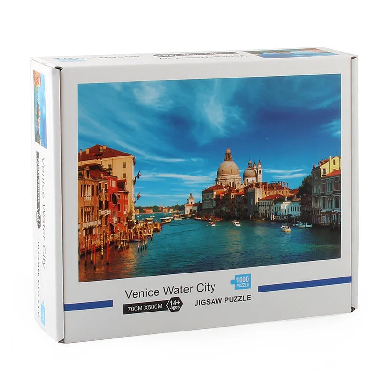 In Stock 1000 Pieces World Scenic Spots Jigsaw Puzzle 1000 Adult Decompression Toys Puzzle Game