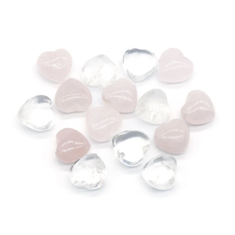 HZ Fashion Pendant Gemstone Pendant Gold Electroplated Heart Shape Necklace Pendant Crystal Chips