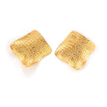 Personality Ins Style Niche Jewelry Texture Round Brand Design Sense Geometric Pattern Stainless Steel Gold-plated Stud Earrings