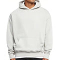 Men's Winter Heavyweight Polyester/Cotton Hoodie 340 Grams 3D Embroidery Minimalist Solid Color Design Oversized Drop-Shoulder