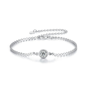 925 Sterling Silver Fashion Jewelry Moissanite Bangles for Woman Fine Jewelry Making Wholesale Custom 0.5 Ct Sparkling Bracelets