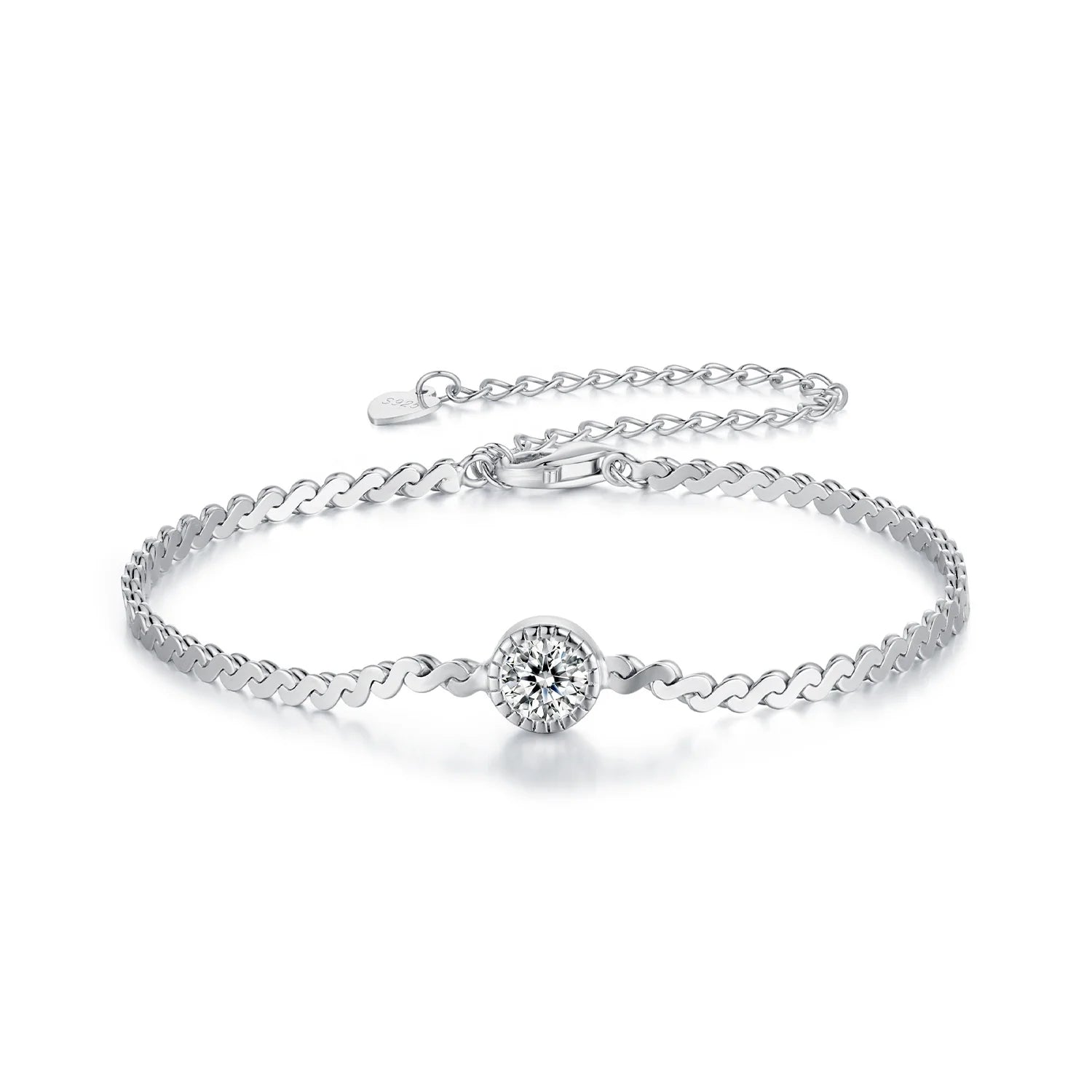 925 Sterling Silver Fashion Jewelry Moissanite Bangles for Woman Fine Jewelry Making Wholesale Custom 0.5 Ct Sparkling Bracelets