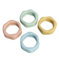 Wholesale Retro Korean Style Green Acrylic Resin Plastic Ring Finger Rings Women