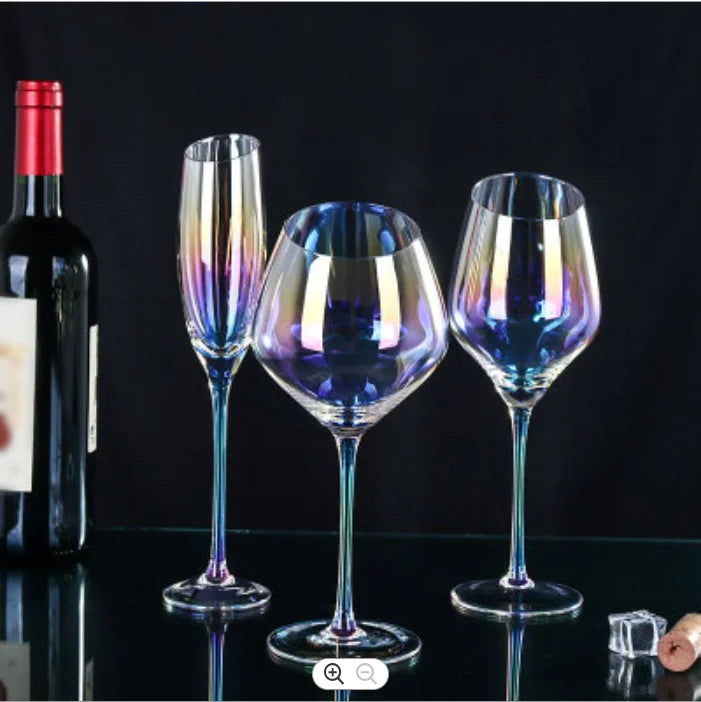 Nordic Ins Oblique Mouth Lead-free Crystal Red Wine Glass Household Goblet