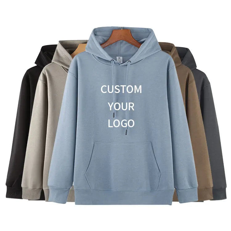 Custom Logo Print Cotton Blank Casual Luxury Hoodies Tracksuit Unisex Embroidery Bulk Heavyweight Plain Men's Hoodies