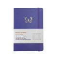 Ready Ship Eco-Friendly A5 Purple Vegan Leather Cover Notebook Spring Girly Butterfly Design Hardcover Dot Sheets Vegan Leather