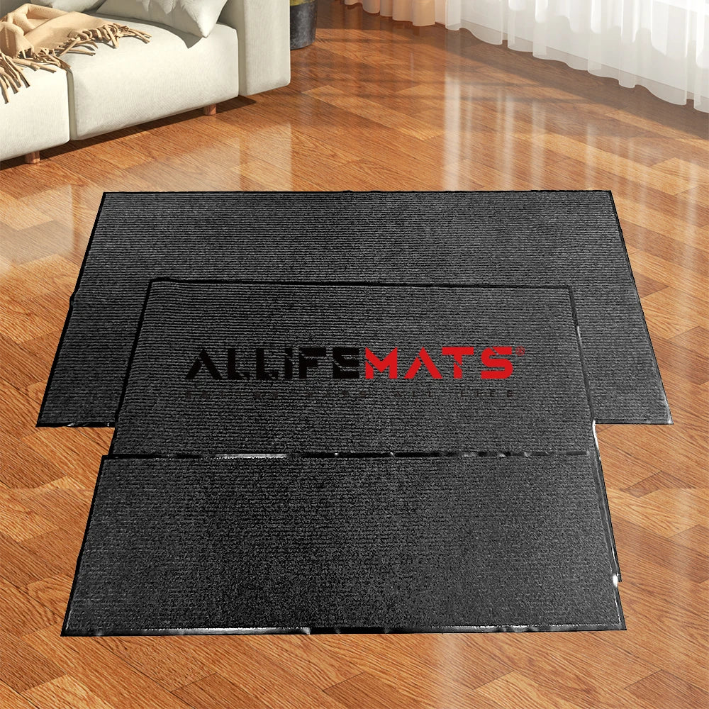 Dust-resistant and Dirt-absorbent Black and Gray Stylish Minimalist Design Entry Door Mat