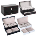 Wholesale Luxury Multifunctional PU Leather Jewelry Organizer 4-Watch Storage Drawer for Your Valuable Timepieces