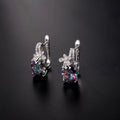 Abiding Oval Colorful Natural Big Gemstone 925 Sterling Silver Nature Inspired Clip One Butterfly Earrings Women Jewelry