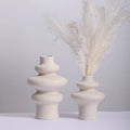 New Design Nordic Spiral Shape White Modern Porcelain Ceramic Wedding Table Art Vase Home Decoration Flower Vase