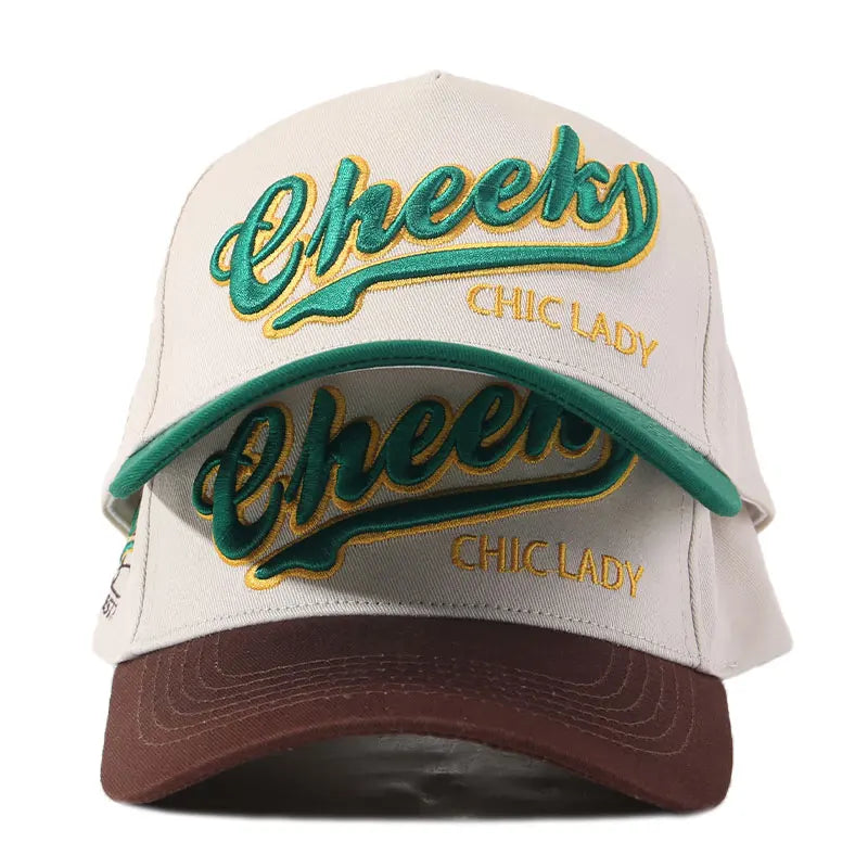 Embroidered 3D Embroidery Two Color Baseball Cap With Embroidery Logo