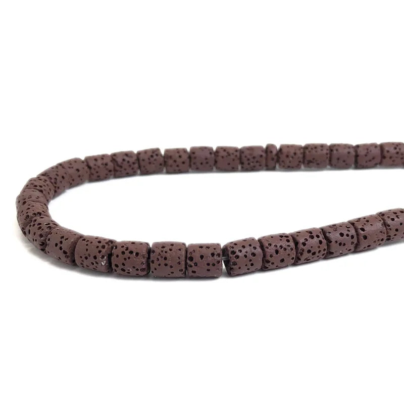 Authentic 10mm Barrel Shape Stone Volcanic Lava Bead Cylinder Loose Beads Accessories 6/8/10mm Natural Agate Healing Bracelet