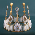 Wholesale 13cm Bride European Crown Birthday Accessories Queen Big Round Headgear Cake Decoration Baking Alloy Crown