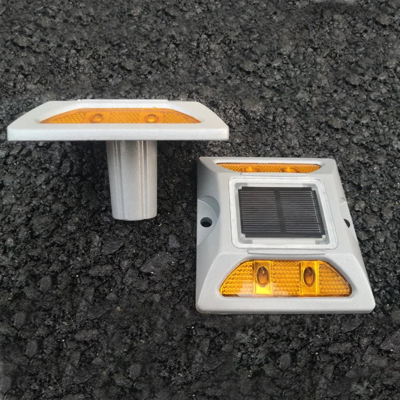 Reflector Led Marker with Power Ip68 Waterproof Aluminum 2 Sides Embedded Reflector Solar  Light Stud Road Cat Eye