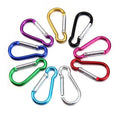 Outdoor Metal Mountain-Climbing Water Bottle Zinc Alloy Buckle Calabash Shape Carabiners Custom Logo Letterpress Printed Durable