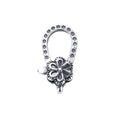 Antique Finish Oxidized Sterling Silver Flower Link Clasp Custom Claps Jewelry Supplier for Accessories Store & DIY Designer