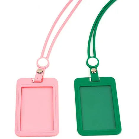 Wholesale Custom Printing Logo Eco-Friendly Silicone ID Card Badge Holder with Durable Personalized Lanyards