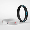 Crystal Code Charm Rubber Lovers Laser Homme High Weight for Boobies Armor Black Bead Stretch Silicone Bracelet