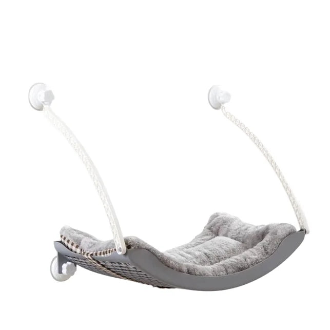 Modern Comfortable Cat Hammock Window Seat Bed Rectangle Shape 4 Safe Suction Cups Solid Plastic Steel Wire Strands Removable