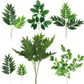 E-L014 Wholesale Single Ficus Banyan Leaf Artificial Green Leaf Plant Banyan Leaves for Home Decoration