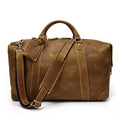Retro Large Crazy Horse Leather Duffle Bag Dropshipping Men Genuine Leather Travel Bag Durable Weekender Tote