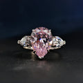 Silver Jewelry Ring 925 Sterling 18k Gold Plated Eternity Gemstone Cubic Zirconia Diamond Wedding Engagement Silver Ring Women