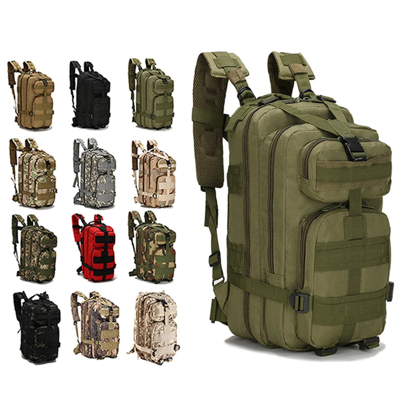 Trauma Admin Portable Trekking MOLLE System Flashlight Men 25L 30L 3P Waterproof Tactical Backpack Rucksack Bag