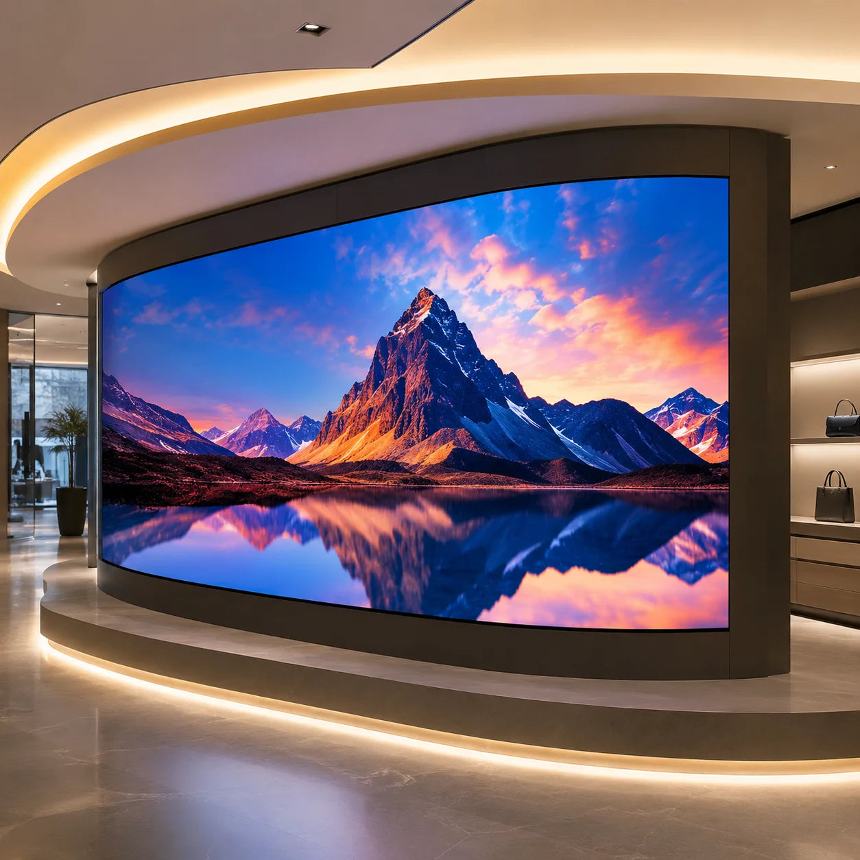 Round Spherical Flexible P2 LED Display Panels-High Brightness 800 CD/m2 Modular Design with SDK for Retail Store & Elevator Use