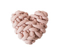 HT Cute Heart Knot Chunky Weight Pillow Magic Baby Ball Knot Knit Yarn Cushion Cover Home Decoration Bed Blanket Sofa Pillow