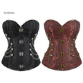Hot Girls Fashion Leather Steel Bone Gorgeous Retro Gothic Lock Court Corset