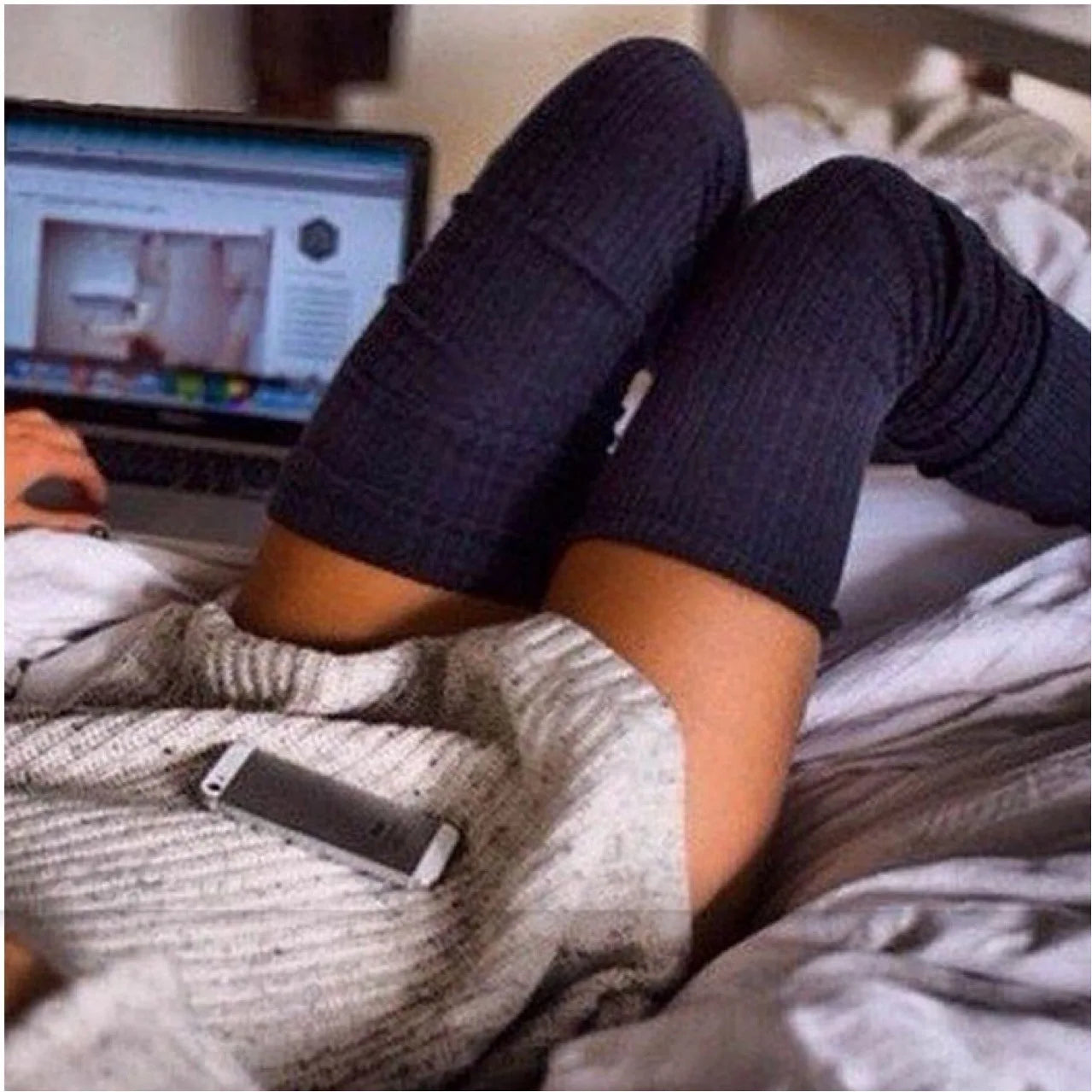 Ladies Stockings Sexy Girl Thick Long Knitted Over Knee Thigh High Slouch Women Socks