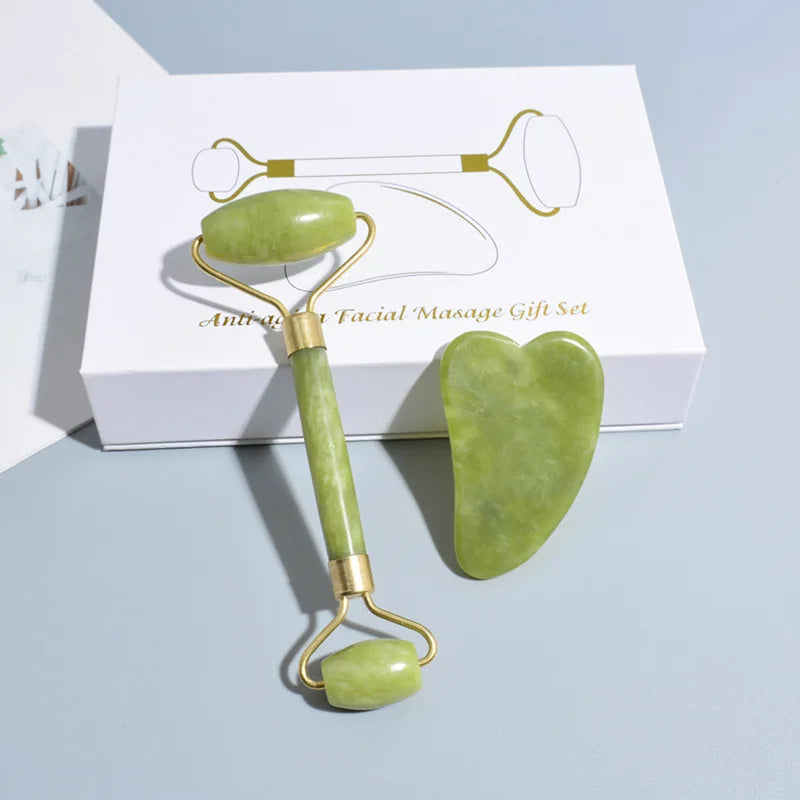 2026 Pink rose quartz jade roller with gift box