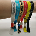 Custom Cheap Festival Fabric Woven Cloth Wristbands for Event