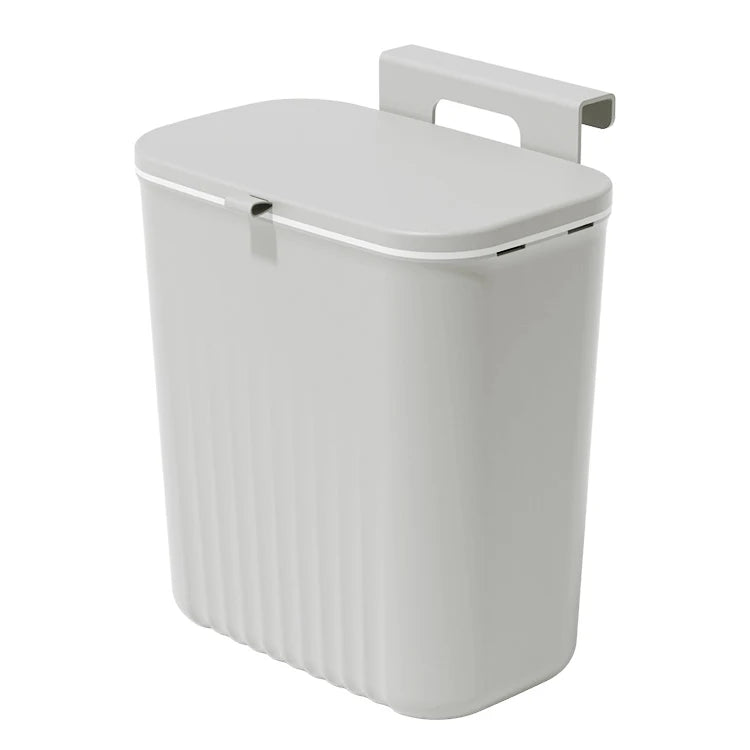 New Style Home Kitchen Portable 9l Square Kitchen BinPlastic Wall Mounted Trash Can With Lid