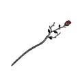 Vintage Red Black Rose Flower Hair Sticks Pins Buns Retro Rhinestone Metal China Long Hair Chopsticks Accessories for Women