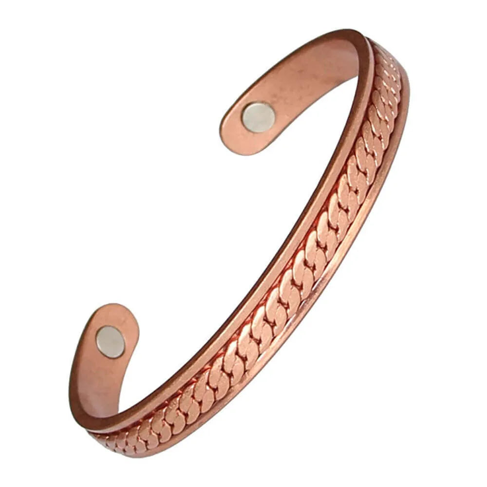 8.0mm Classical Adjustable Magnetic Pure Copper Bracelets & Bangles