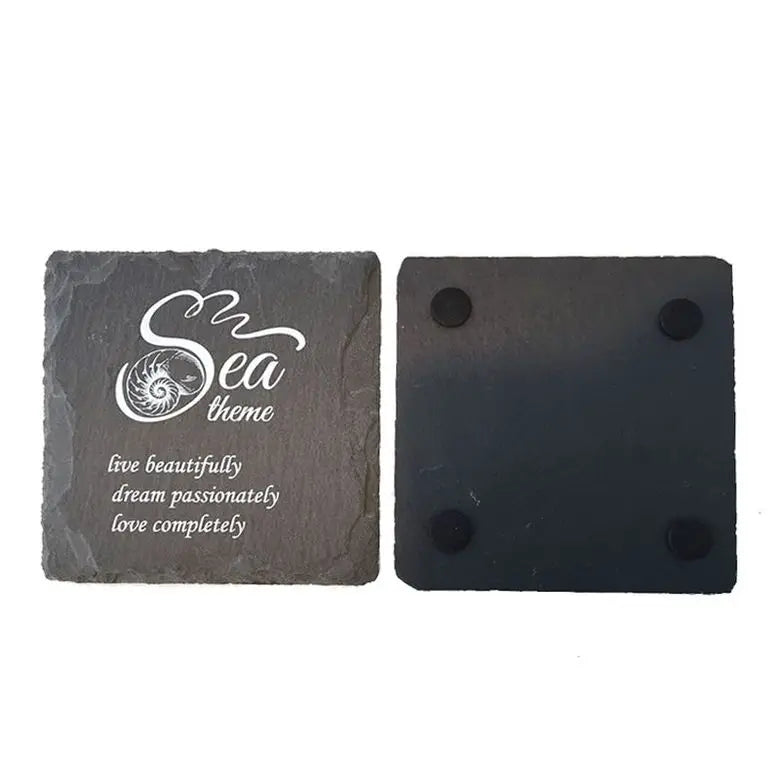 New Product Round Slate Coasters Square Slate Coaster Set Custom Black Slate Coaster Factory Price