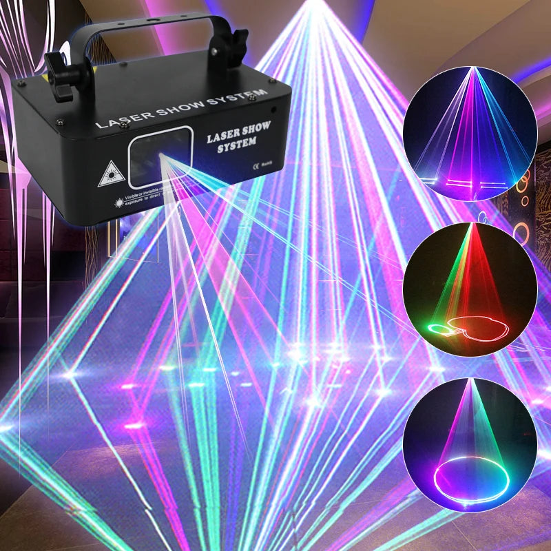 DMX-512 Remote Control DJ Audio Lighting Beam Stage Light High Quantity RGB Laser Disco Light for Party  Night Club bar Wedding