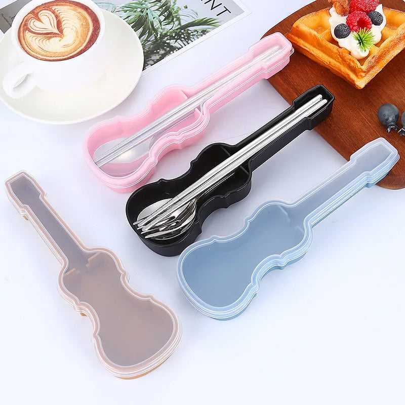 Outdoor Portable Camping Cutlery Set Stainless Steel Silver Knife Fork Spoon Silverware Travel Cutlery Set