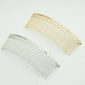 11.5cm*4.3cm Silver Golden 30teeth Plain Metal Hair Combs Hairpins for Handmade Bridal Veil Clips Combs Twisted Wire Side Comb