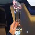 WZ-CT0031 Wholesale Blank K9 pink Crystal Award Trophy Custom Diamond Colorful Crystal Trophies for Souvenir Gift