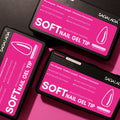 No c Curve square Soft Gel Nail Extension French Tips clear 500pcs Full Cover Private Label Press on Custom Nails Tip