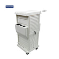 Wallybeauty Multi-functional Hair Beauty Salon Equipment Lockable White Salon Trolley